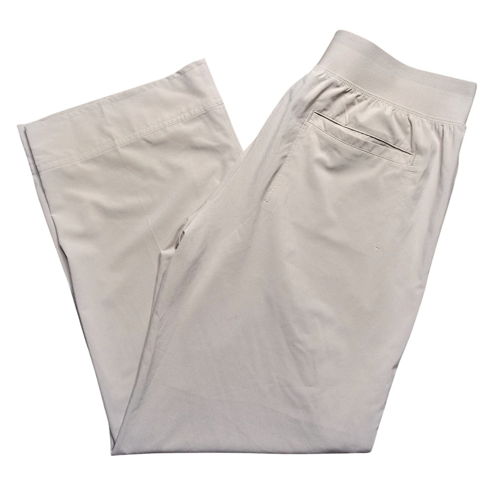 Athleta Brooklyn Heights Wide Leg Trouser Pants Women 8P Beige Stretch